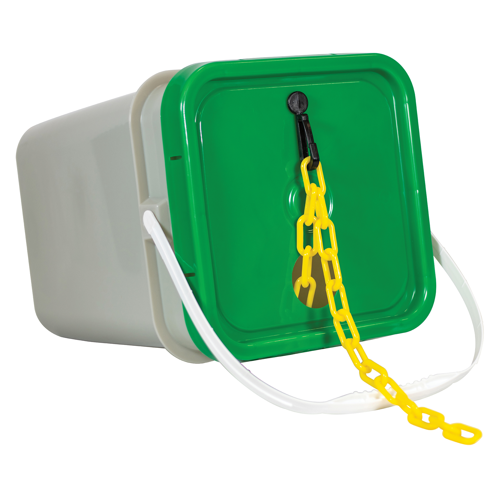Mr. Chain Plastic Safety Chain — 1.5in. x 300ft., Yellow, High-Density Polyethylene, UV Resistant, Model# 30002-P